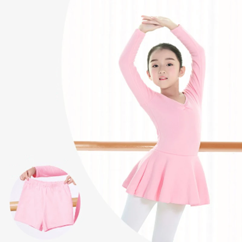 Гимнастическое платье с длинными рукавами для девочек сезон осень-зима