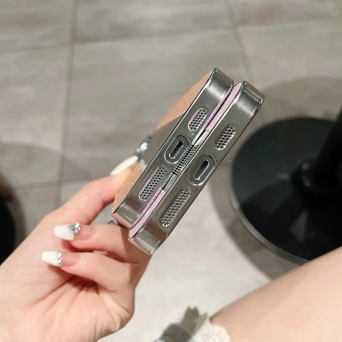 High Quality Luxury Frosted Plating Bling Diamond Covers For iPhone 14 13 Pro Max Shockproof Glitter Gem Phone Protective Case