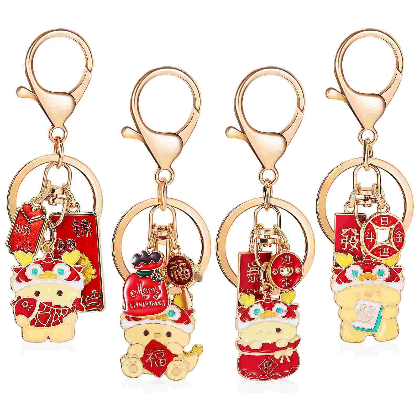 

Dragon Keychains Cute Keychain Dragon Keyring Dragon Metal Key Pendant New Year Holiday Dragon Year Metal Keychain