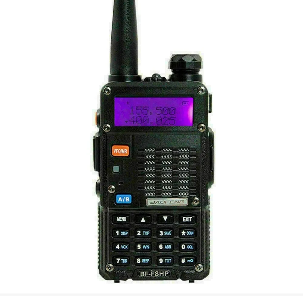BaoFeng BF-UV-F8HP 8-Watt Dual Band Two-Way Radio (136-174MHz VHF & 400-520MHz UHF) Includes Full Kit with Battery