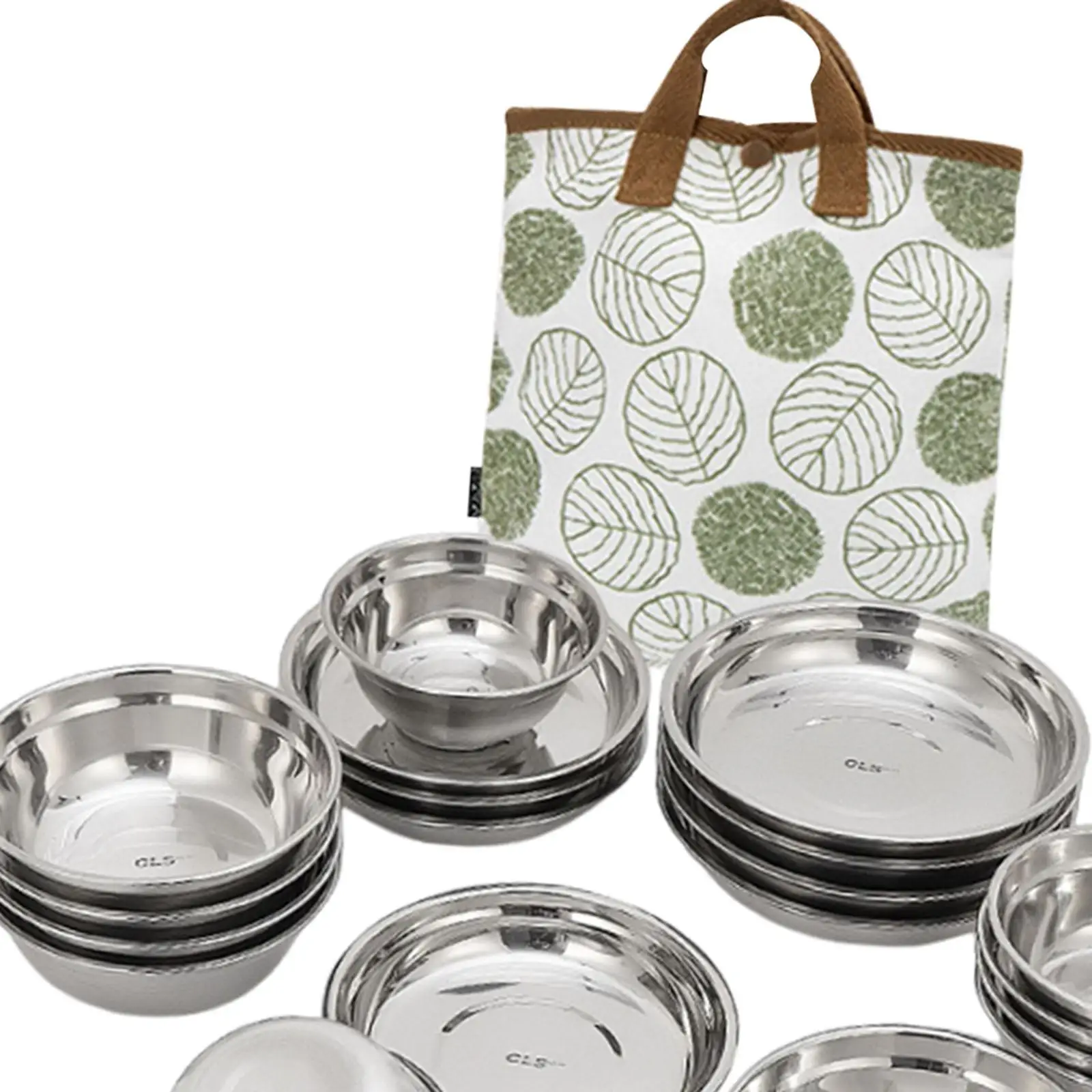 Набор тарелок и мисок из 20 предметов посуда для кемпинга легко чистящийся набор