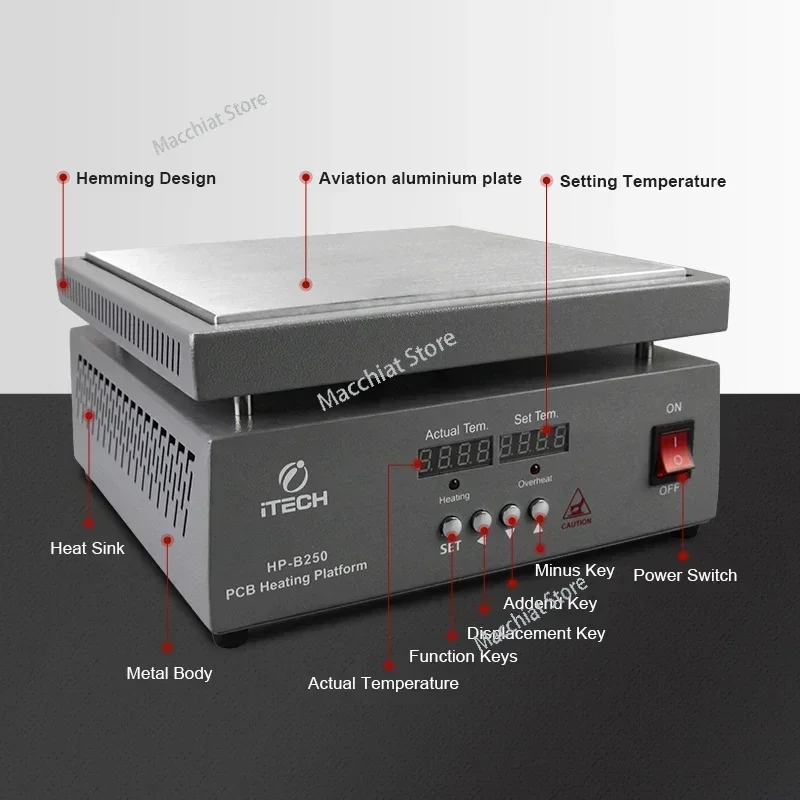 Умная нагревательная пластина Φ PID 280x20 0 мм Рабочая платформа с цифровым дисплеем