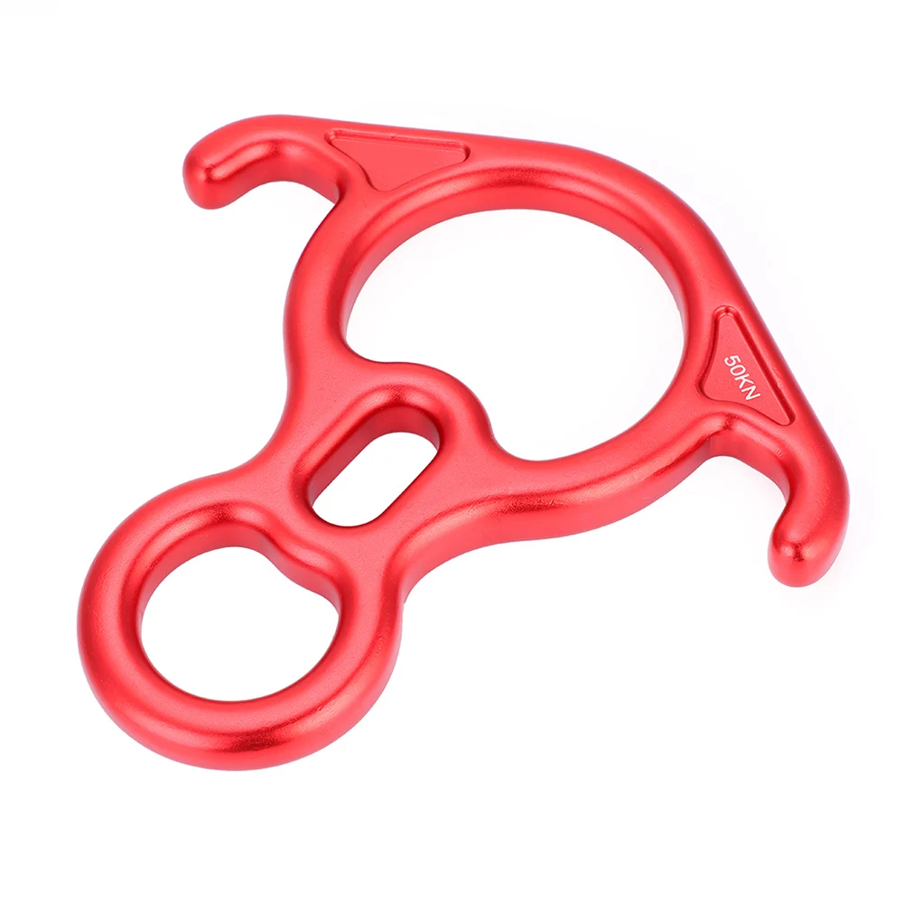 

50KN Figure 8 Word Rope Descender Rappel Ring Rock Climbing Rescue Gear