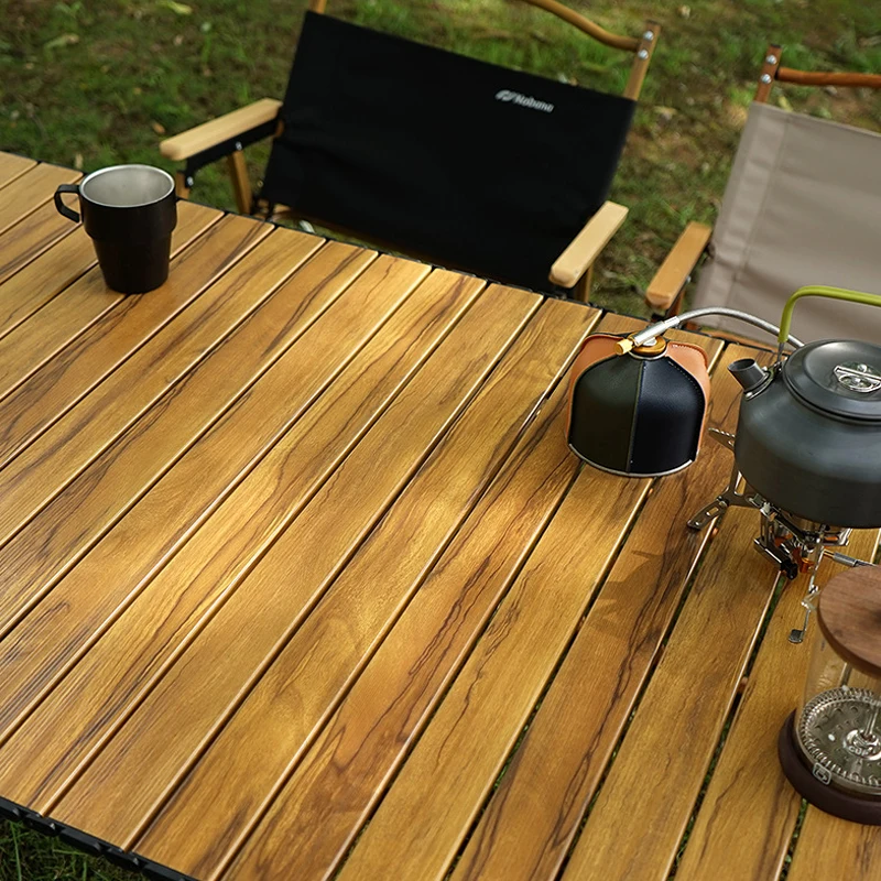 Регулируемый уличный складной стол из алюминиевого сплава с куриными рулетами