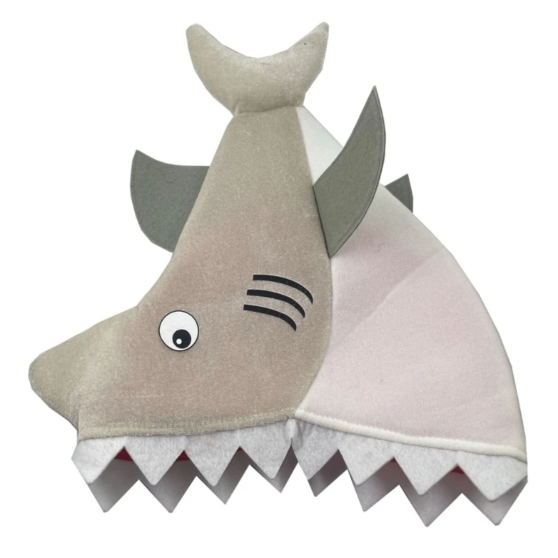 

Large Hat for Adult Halloween Shark Cosplay Hat Dress-up Party Photography Props Cartoon Oversized Cosplay Beanie Drop Shipping