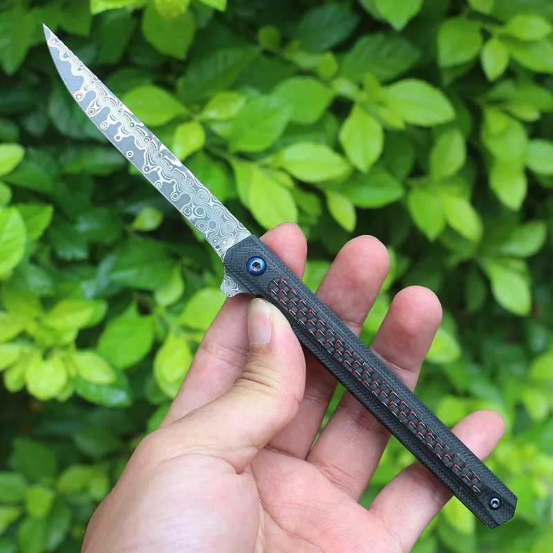 Дамасский складной нож KESIWO K6639 VG10 карманный тактический клинок из углеродного