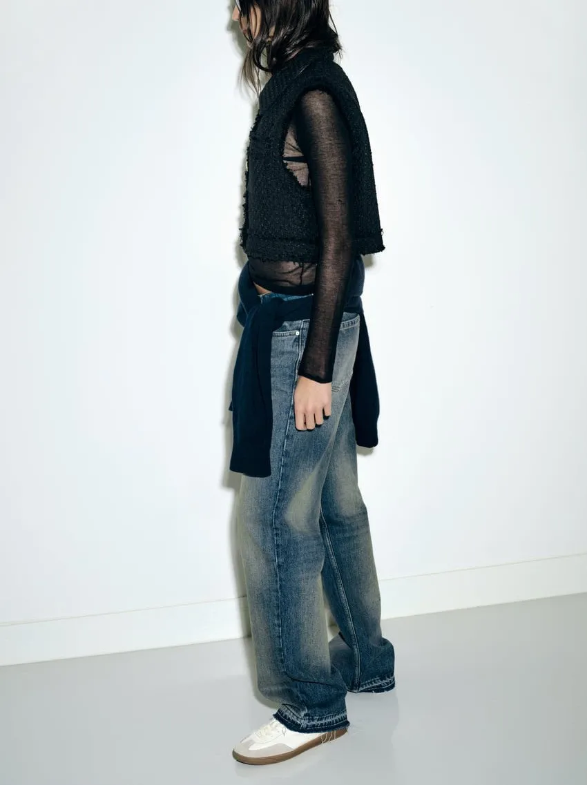 Осенний Новый женский жилет-поло без рукавов Маленькая приятная текстура