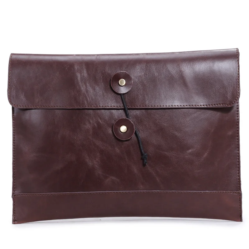 

2023 fashion men handbag genuine leather briefcase casual Hasp envelope bag business messenger bags travel bags6920