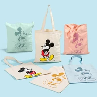 39cm kawaii disney mickey mouse%c2%a0cartoon anime canvas bag womens shoulder bag student handbag bag cotton bag shopping bag gift
