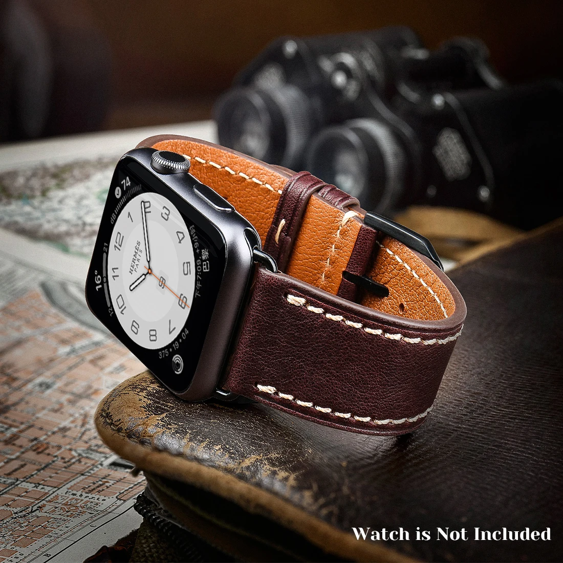 100% Genuine Cow Leather Loop Bracelet Belt Band For Apple Watch 7 6 SE 5 4 42MM 38MM 44MM 40MM Strap For iWatch 41MM 45MM