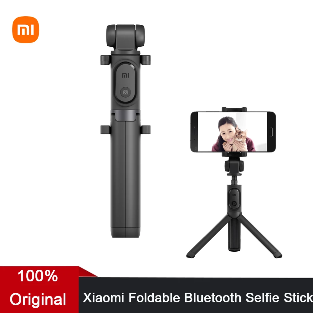 100% оригинальная портативная селфи-палка Xiaomi, Bluetooth 3,0, мини складной штатив, селфи-Палка с беспроводным дистанционным затвором
