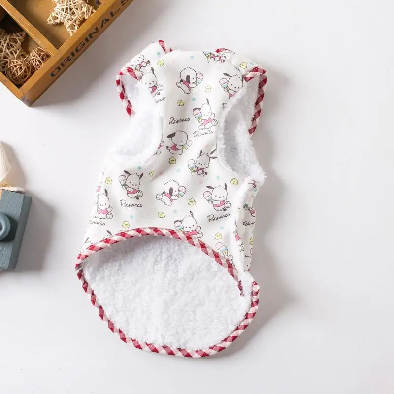 Горячий осенне-зимний жилет Sanrios для домашних животных Kawaii Pochacco мультяшный милый