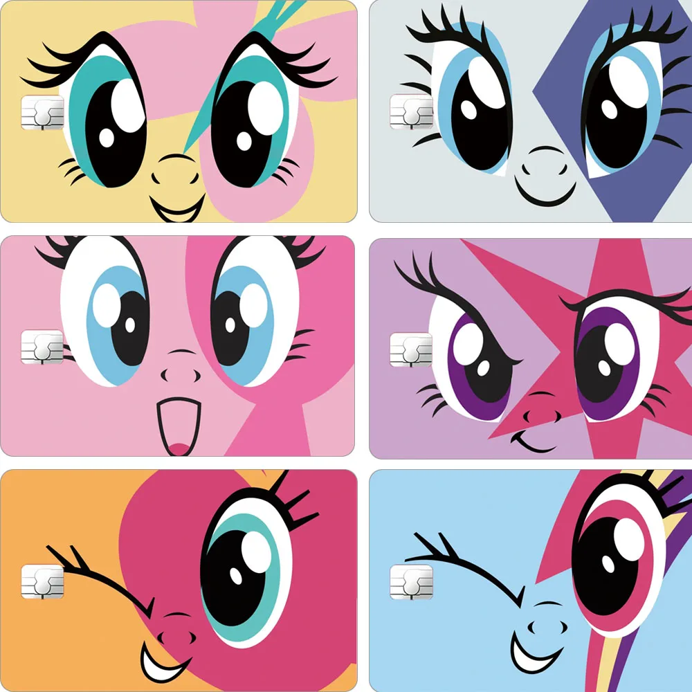 Наклейка с логотипом My Little Pony кавайная мультяшная банковская карта школьные