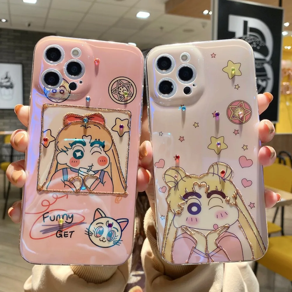 

Cartoon Spoof beautiful girl Soft Shell For iphone 11 12 13 Pro Max 7 8 Plus XS X XR XSMAX Cases Cover