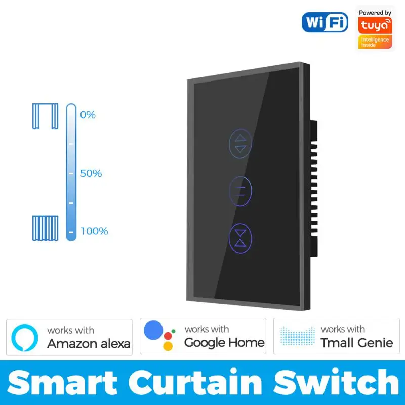 

Smart Window Roller Blinds Shutter Switch WiFi Touch Curtain Switch Smart App Voice Timing Switch Works With Alexa Google