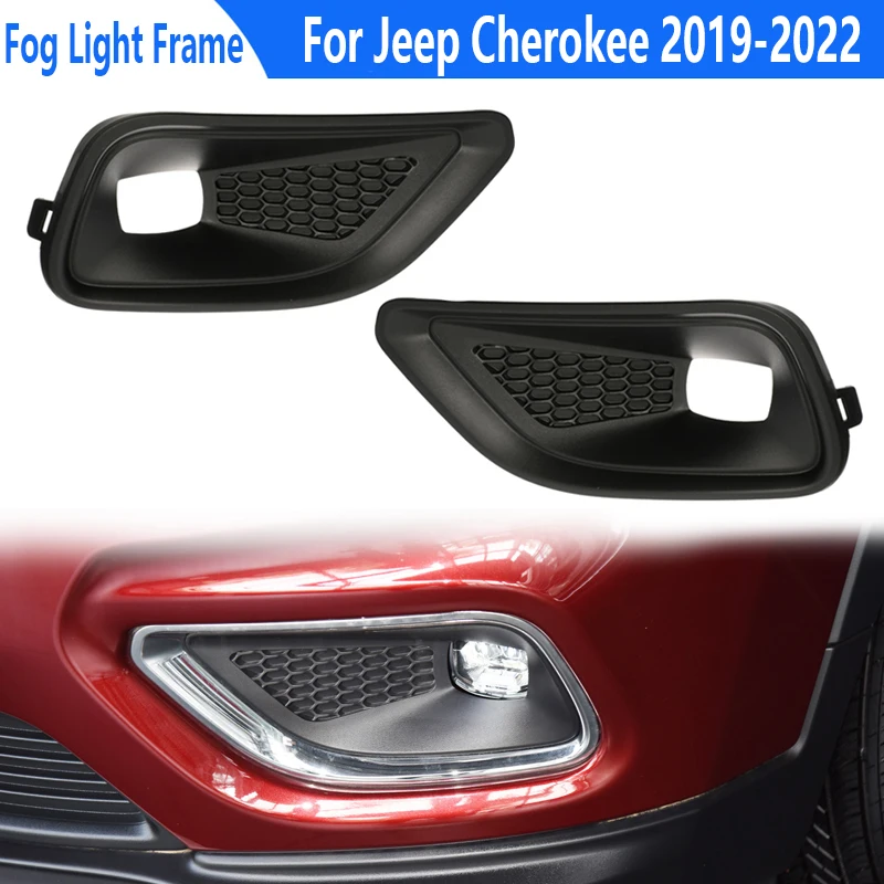 

Передняя противотуманная фара для Jeep Cherokee 2019-2022, крышка рамы переднего бампера противотуманной фары из АБС-пластика, облицовочная крышка ра...