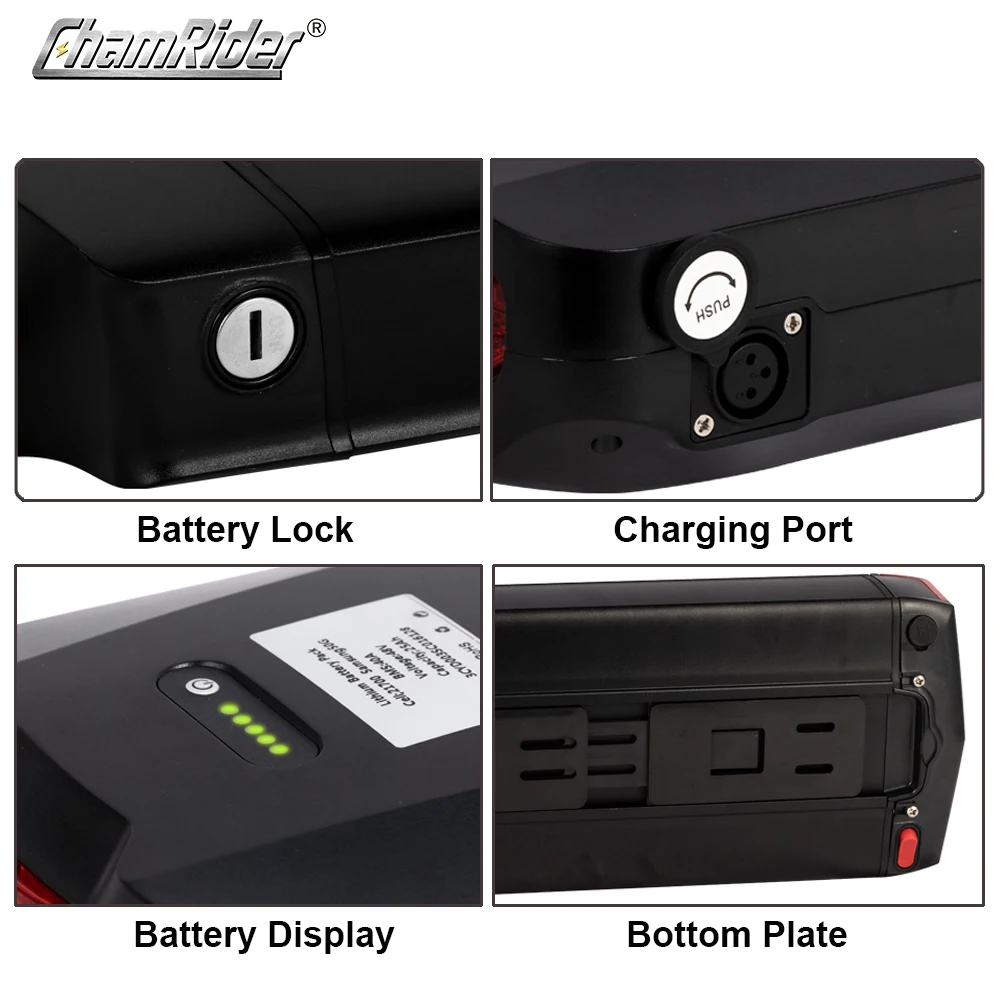 Коробка ChamRider-Rear Rack Box для электровелосипеда аккумуляторный отсек двухслойный