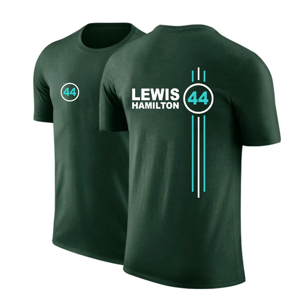 

Summer Formula One Racer Lewis Hamilton F1 Racing Fans Short-Sleeved No.44 Logo Oversized T-Shirts Men/Women Fashion Streetwear