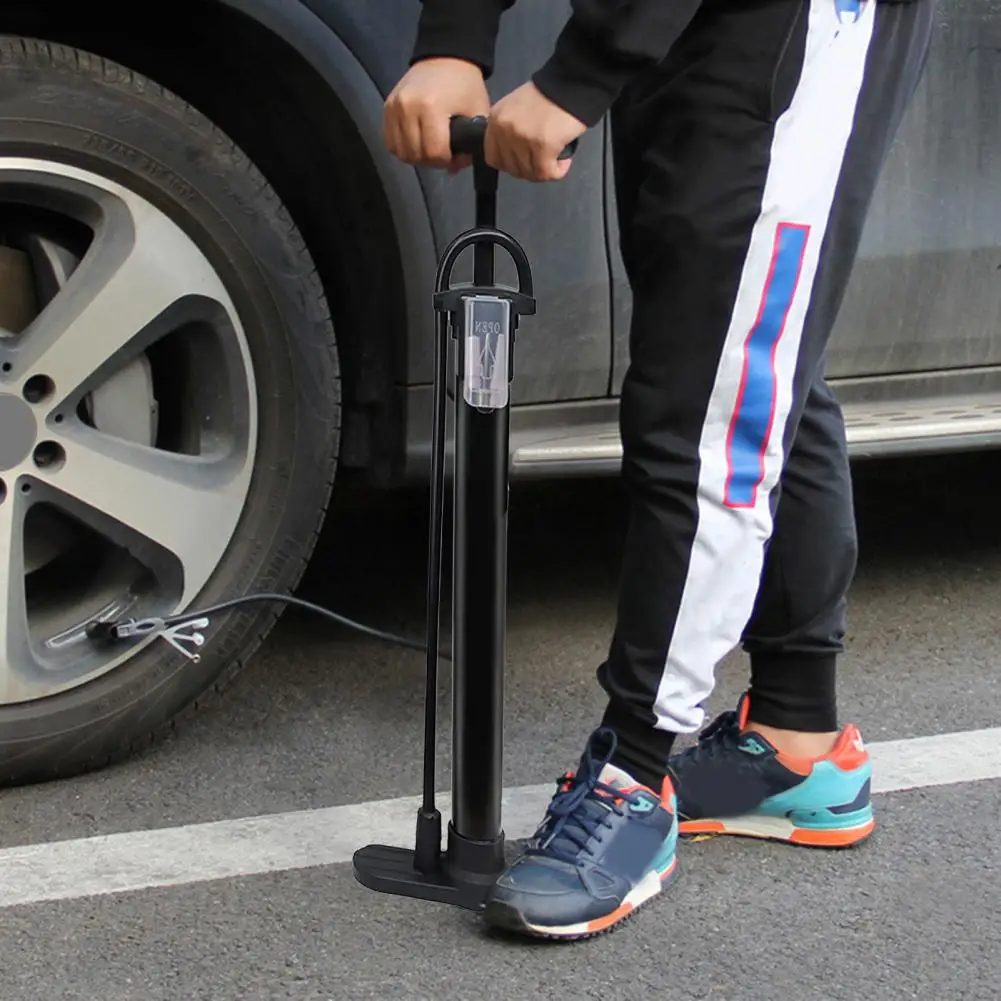 

Bicycle Pump Extra-Wide Ergonomic Handle Anti-skid Base Aluminum Barrel Bicycle Pump With Accessory Box High Pressure Fast Speed