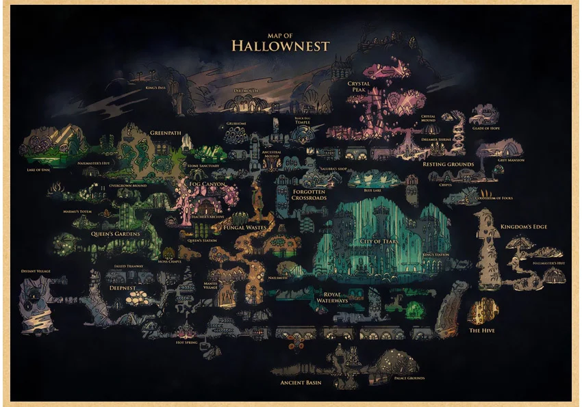 

Винтажные настенные плакаты Hollow Knight