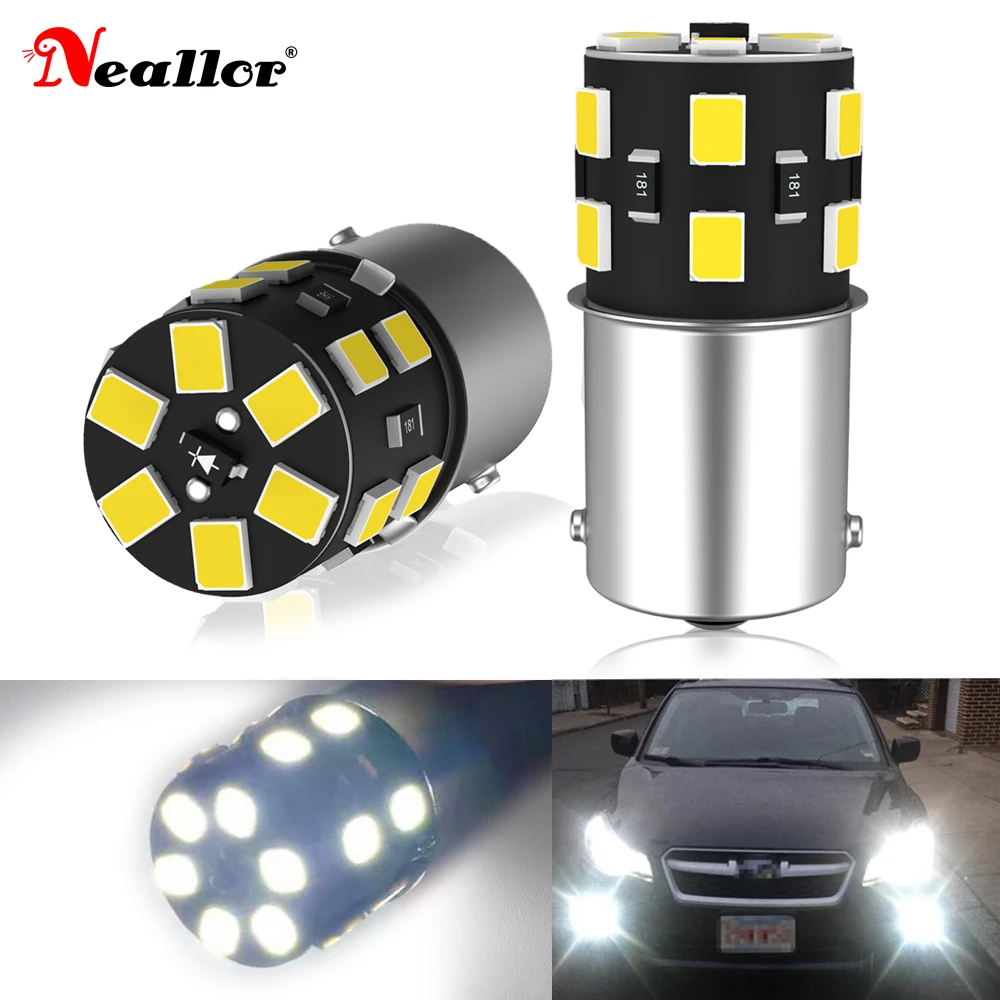 

2pcs 1156 BA15S P21W LED Car Tail Bulb Brake Lights Reverse Lamp Daytime Running Signal Light Diode 12v Super Brigh White Backup