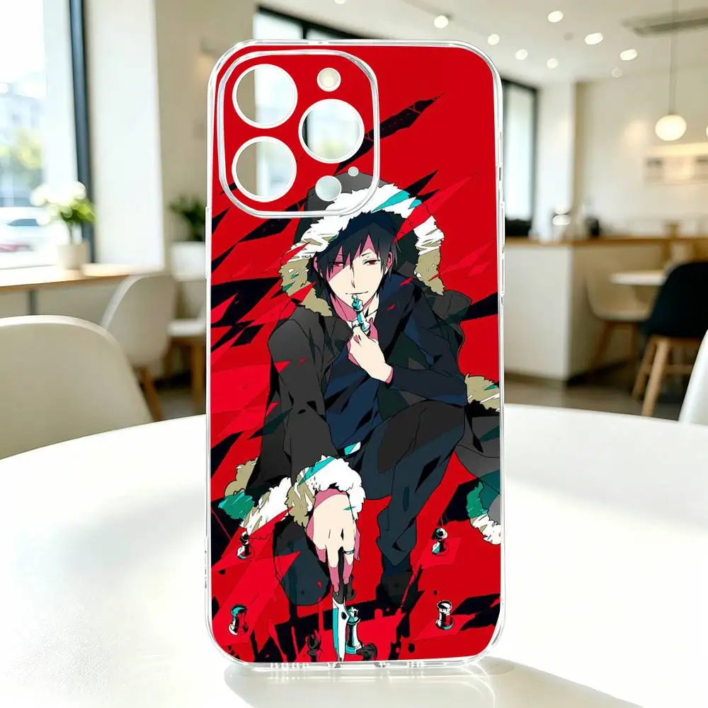 Фото Чехол для телефона с аниме-дизайном DuRaRaRa для iPhone 17, 16, 15, 14, 13, 12, 11 Mini, Pro, Max, Plus, прозрачный №3