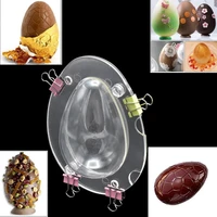 new 3d plastic easter egg model chocolate mold with pattern baking tool for easter kitchen cooking baking accessories
