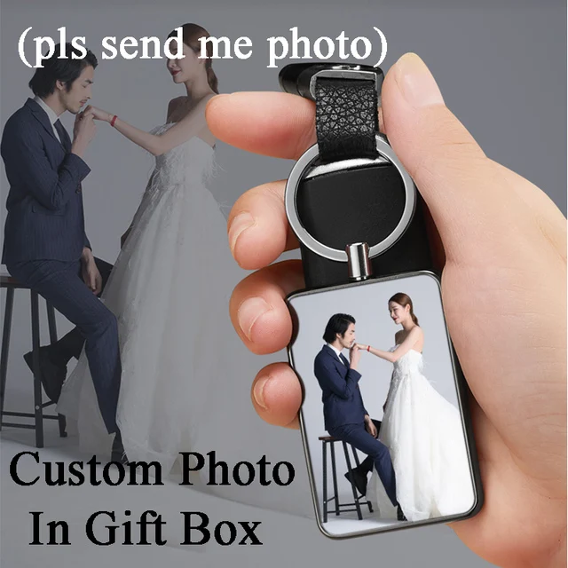 Keychain Windproof USB Electric Lighter Custom Engrave Personalized Photo Car Key Keyring Bag Lighter for Man Gift Souvenir