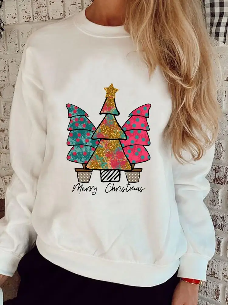 

Милые стильные милые свитшоты со звездами и графическим принтом на новый год, пуловеры с круглым вырезом и надписью на Рождество, женская мо...