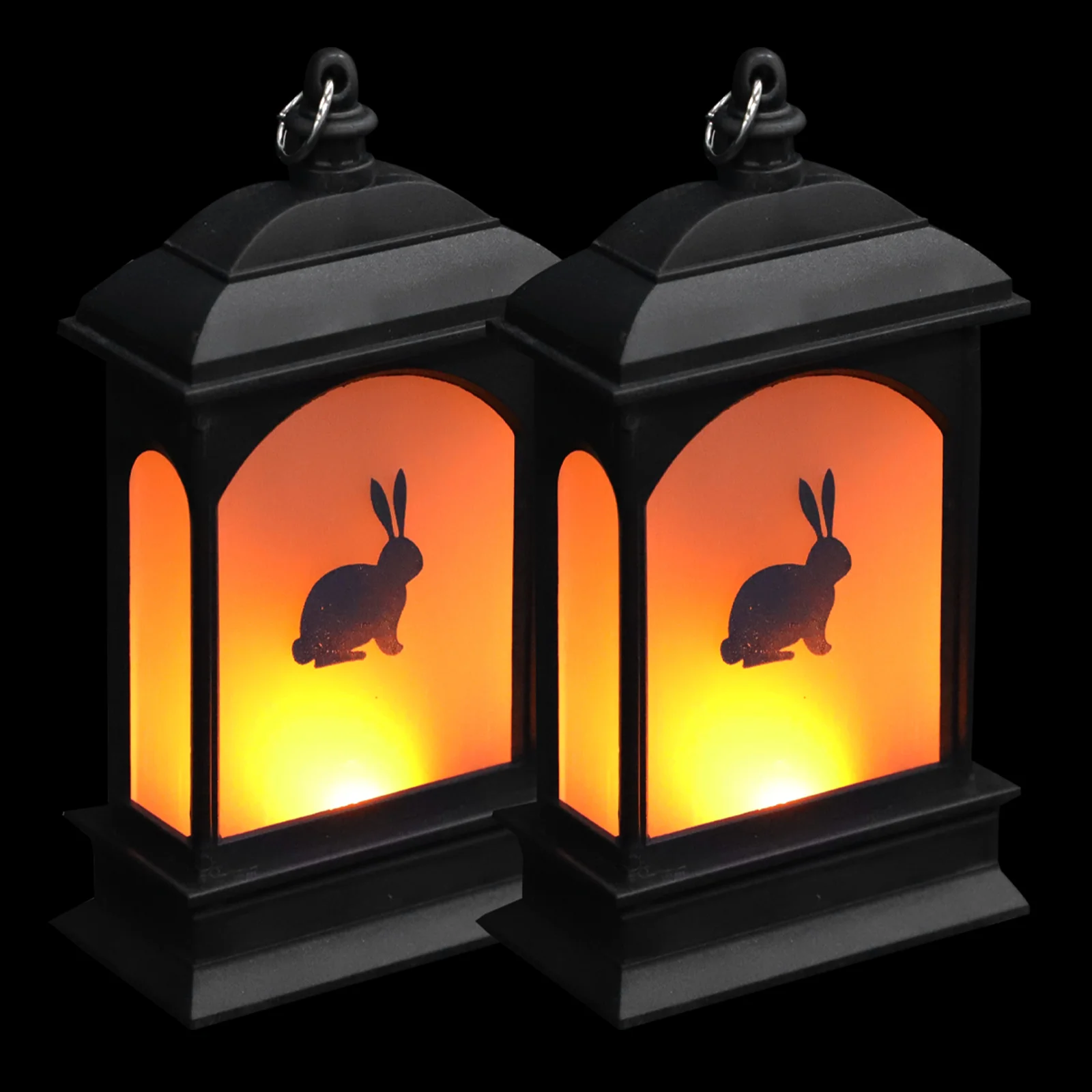 

2Pcs Bedside Lamps Desk Lamps Easter Rabbit Pattern Simple Table Lamps for Decors