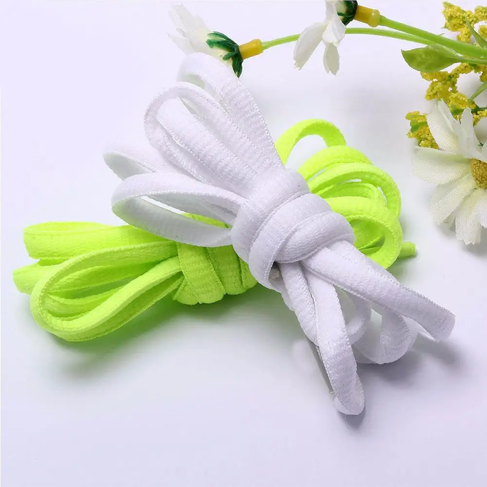 1 Pair Oval Athletic Shoelaces Men Women Sport Sneaker Boots Shoe Laces Multicolor Shoes Strings Casual Elastic Shoelaces Unisex