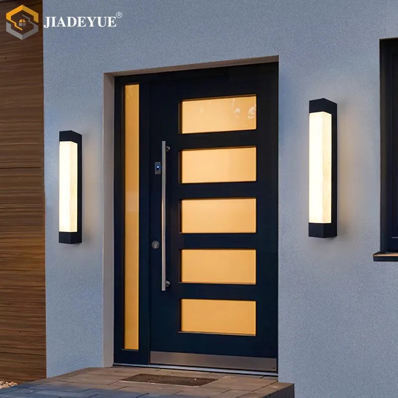 Современная уличная длинная настенная лампа для внутреннего двора террасы
