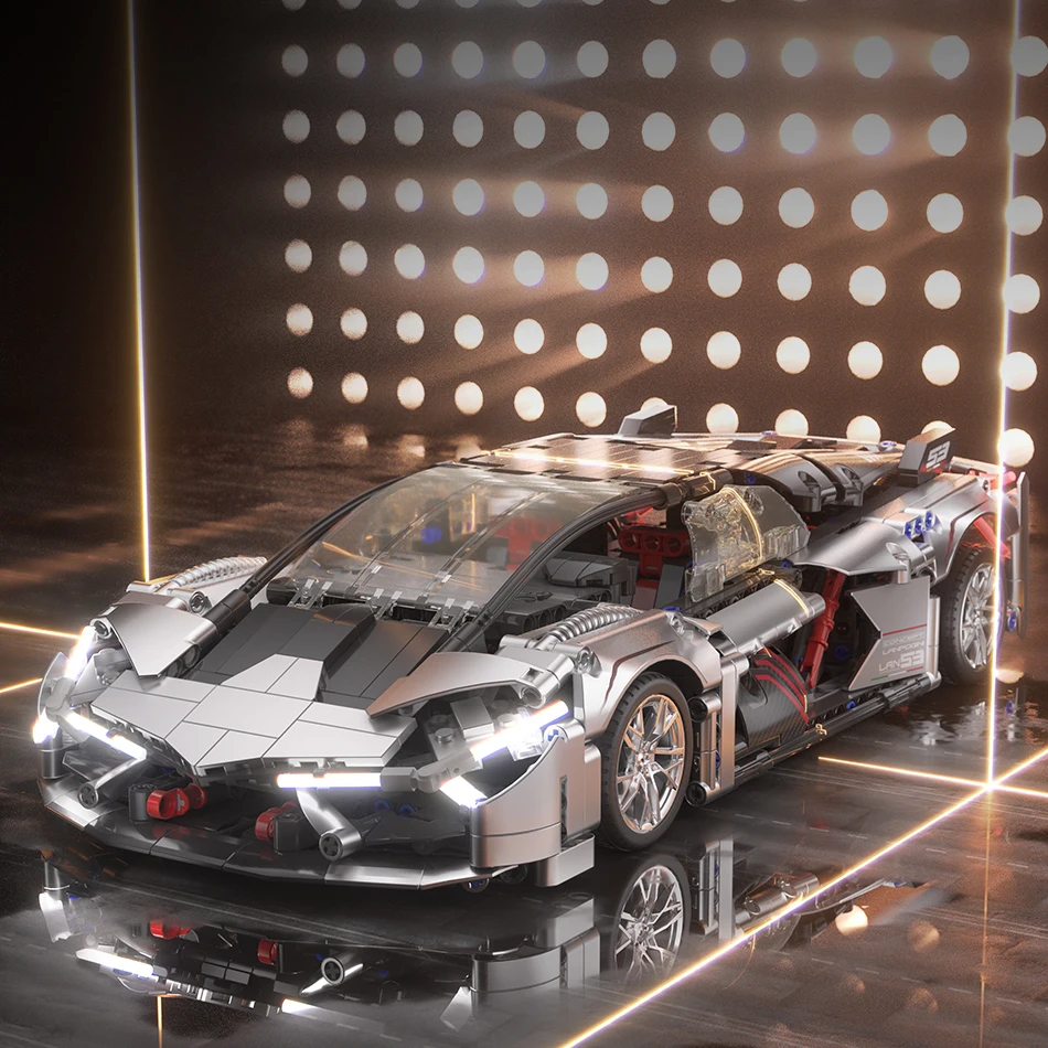 Qianmai 1:1 QM00054 три тысячи лет механический спортивный автомобиль строительные блоки