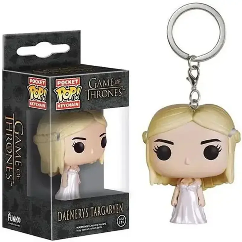 Фото Коллекционные фигурки Funko Pop: Горячая распродажа! Джон Сноу, Дейенерис, Давос, Гост, Найт Кинг, Тиалион, Драгон (из игры в престолы), аниме-фигурки 4 см, оригинальные, с коробкой. №5