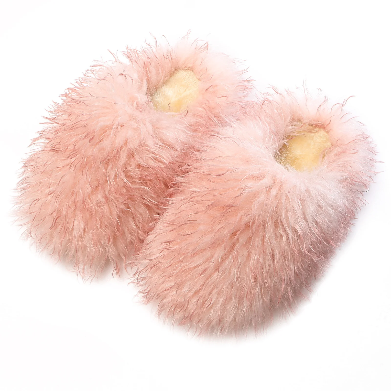 

New Style Plush Slippers For Winter Women Wearing At Home With Anti Slip Cow Tendon Soles Plush Imitation Wool And Damp Fur