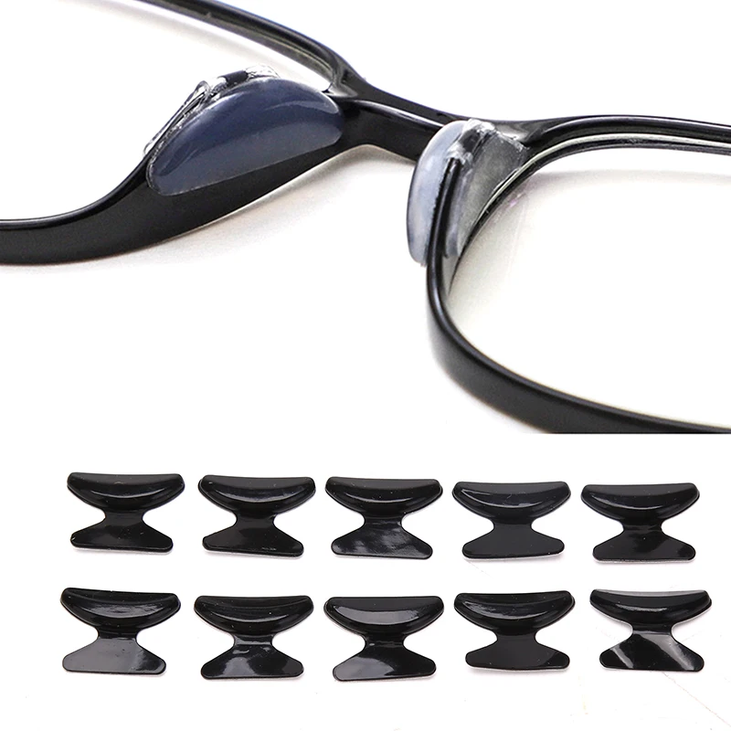 

5 Pairs Useful Soft Silicone Nose Pad For Glasses Non-slip Eyeglasses Sunglass black white Nose Pad