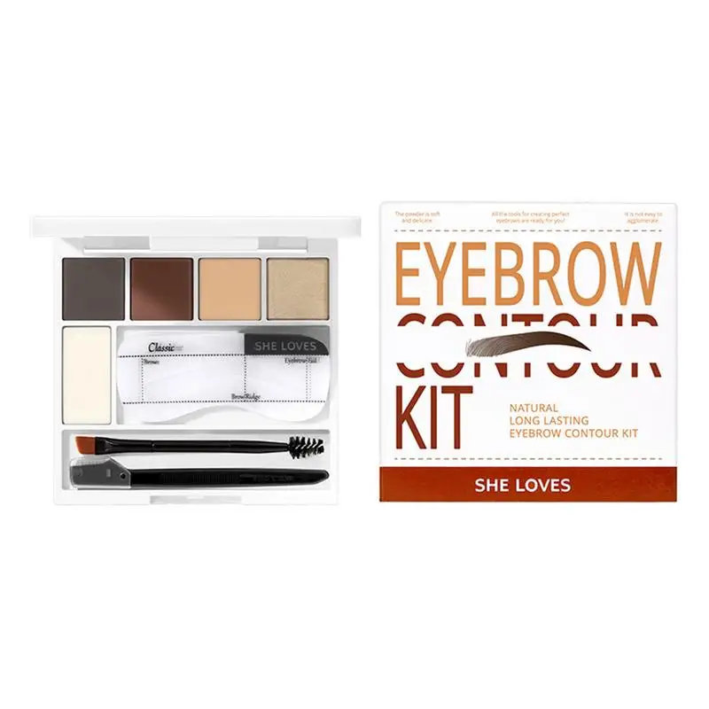 

Eyebrow Palette Kit Brow Pomada Set Waterproof Sweatproof Eye Brow Powder Palette Eyebrow Definer Kit For Party Dating Work