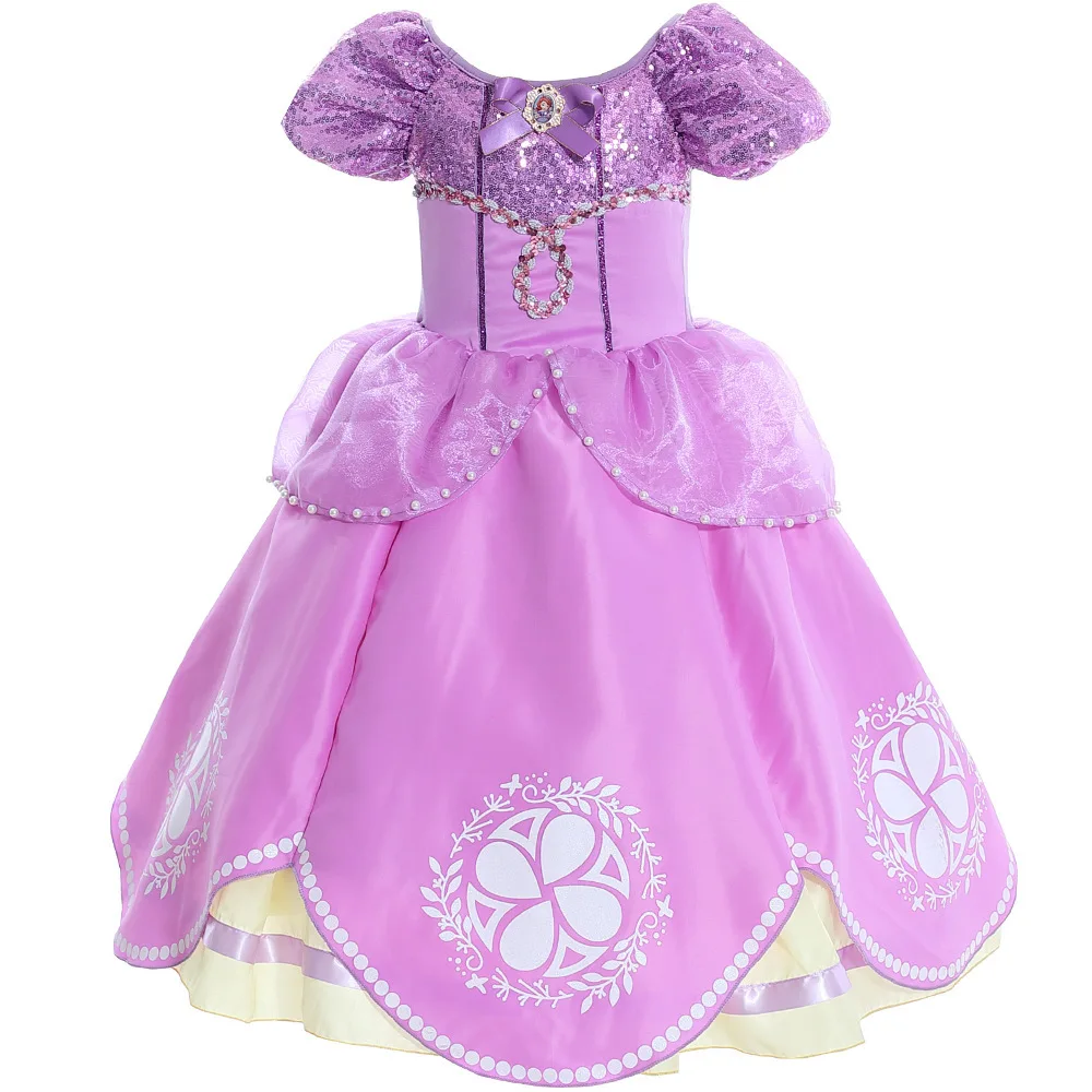 Высококачественный длинный костюм принцессы из мультфильма для косплея