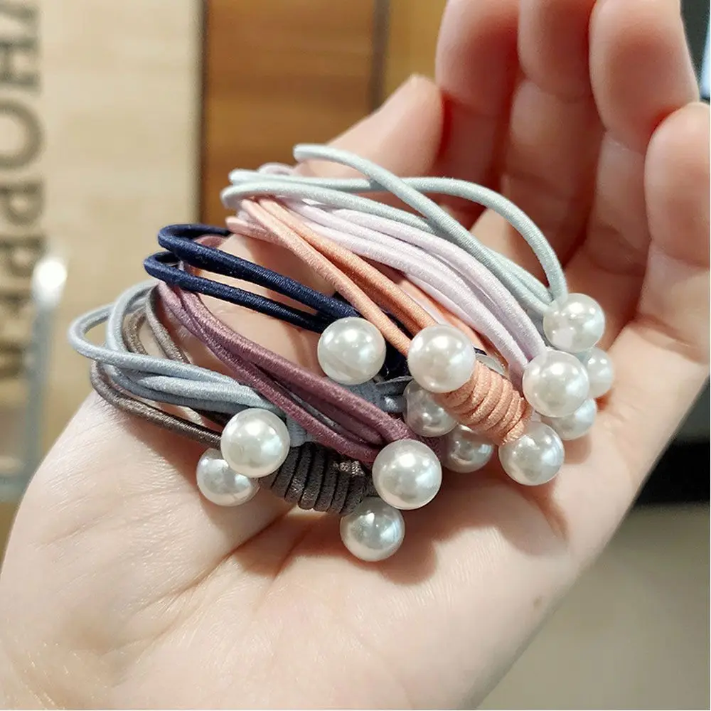 

Подарочный головной убор, резинка для женщин и девушек, высокоэластичная резинка для волос, резинка для волос с жемчугом