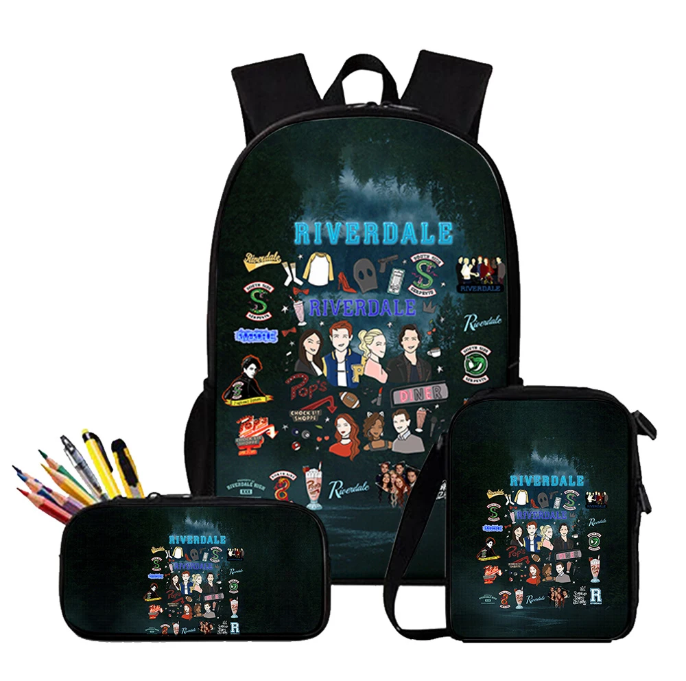 Популярный ТВ Riverdale сезон 5 3D принт 3 шт./компл. школьные сумки для ноутбука рюкзак