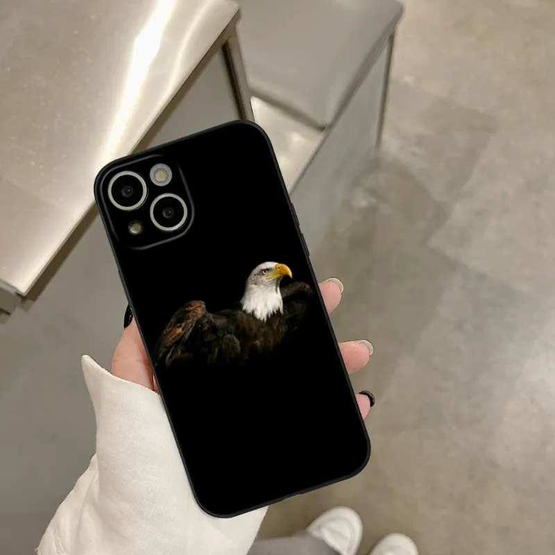 cool Eagle Animal Phone Case FOR IPhone 14 13 11 12 Pro 8 7 Plus X 13 Pro MAX XR XS MINI Black Covers