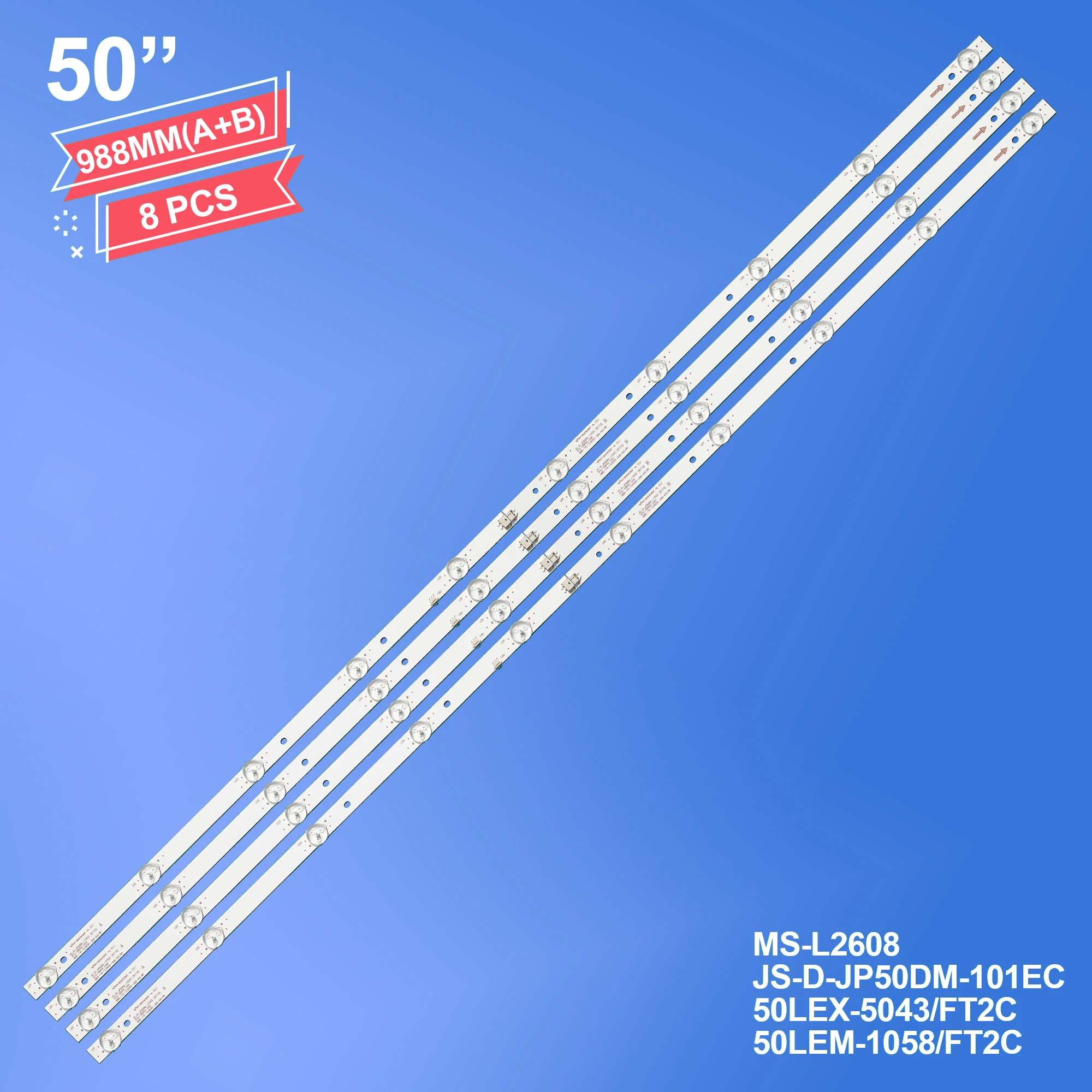 

Подсветка для телевизора, 5 компл., задняя подсветка для VEKTA js-d-jp50dm-a101 BBK 50lem-1043/fts2c 50LEX-8158/UTS2C 50lem-1058/ft2c 50LEX-7143