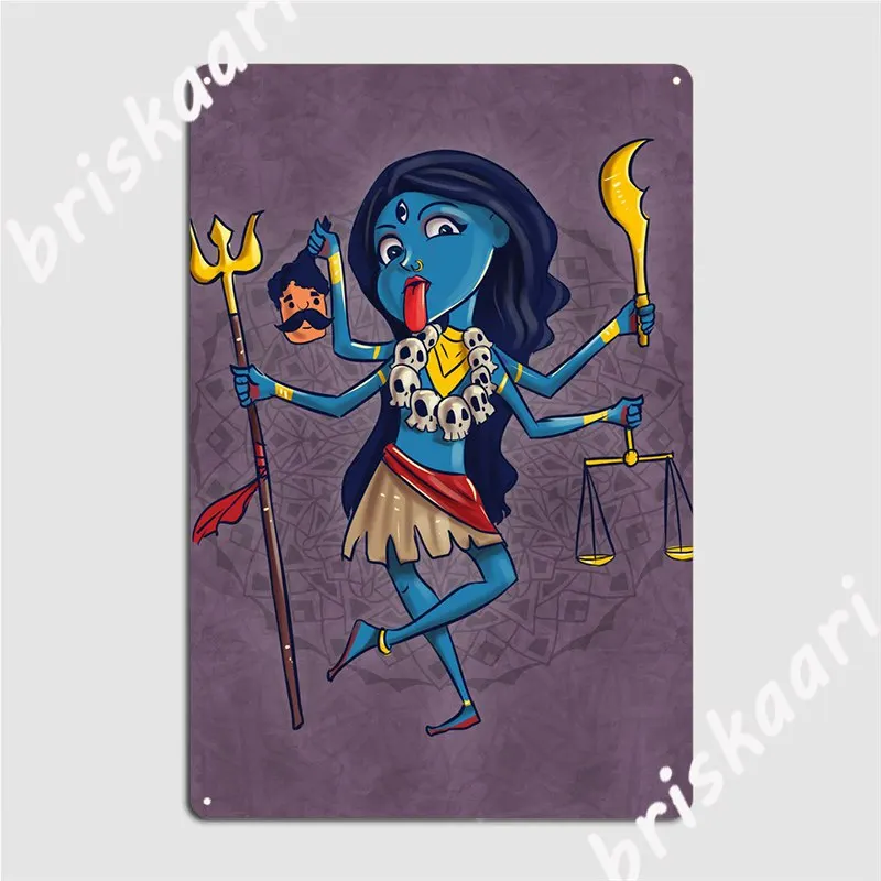 

Металлический плакат богини Кали МАА, Настенный декор для клуба, паба, гаража, создание жестяных знаков, плакаты, Настенный декор