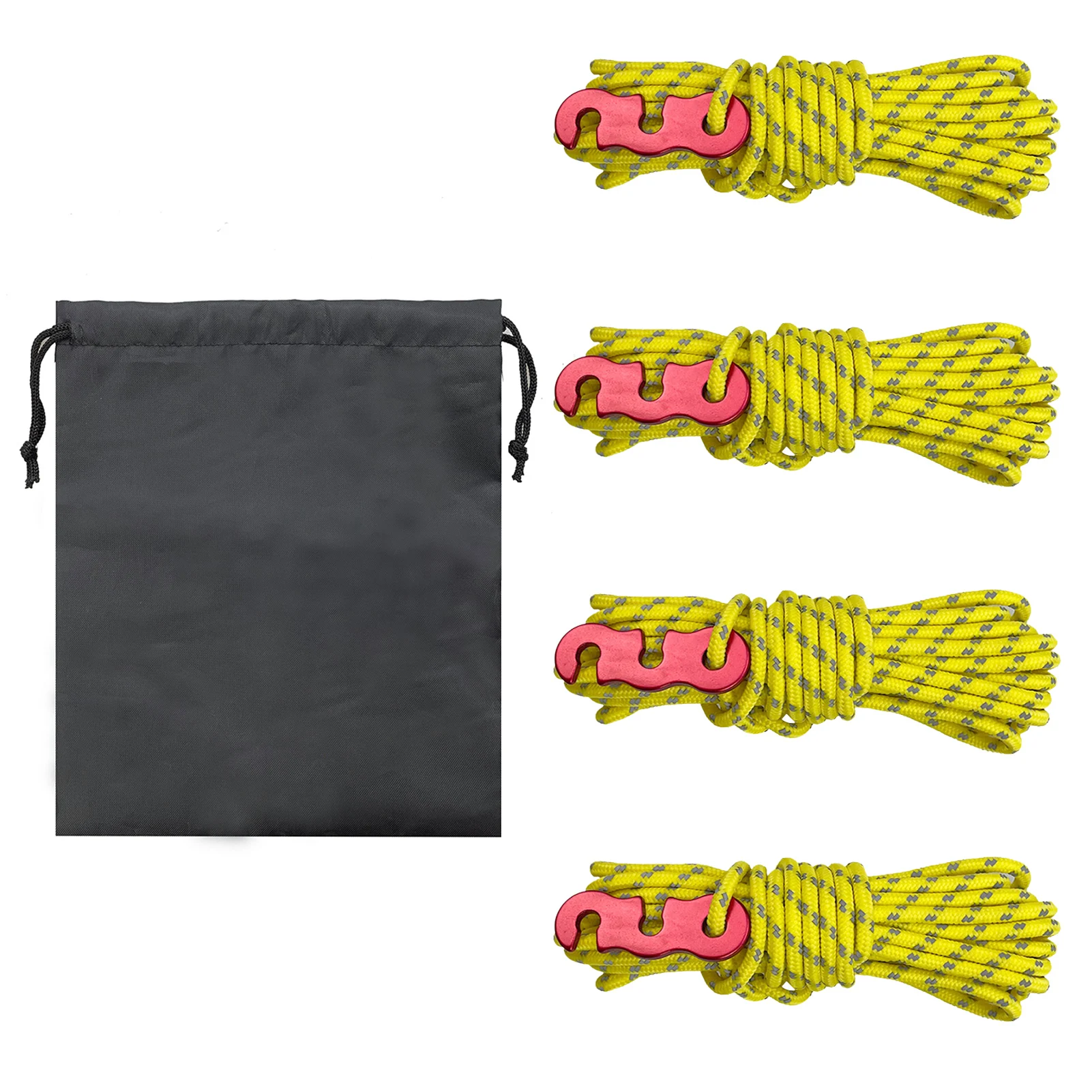 

16m 3.55mm Reflective Paracord Tent Cord Rope Camping Awning Rope Outdoor Reflective Guy Lines Tent Cords Portable Camping Rope