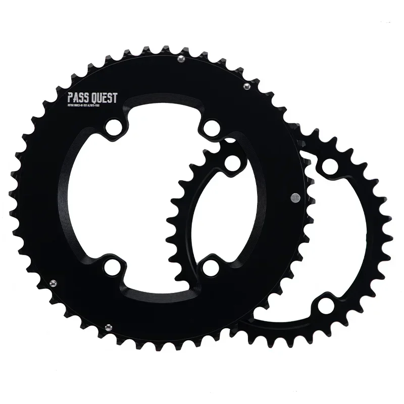 PASS QUEST ROTOR BCD110 2X Набор звездочек AERO Коленчатый вал Круглый черный 9-11 скоростей