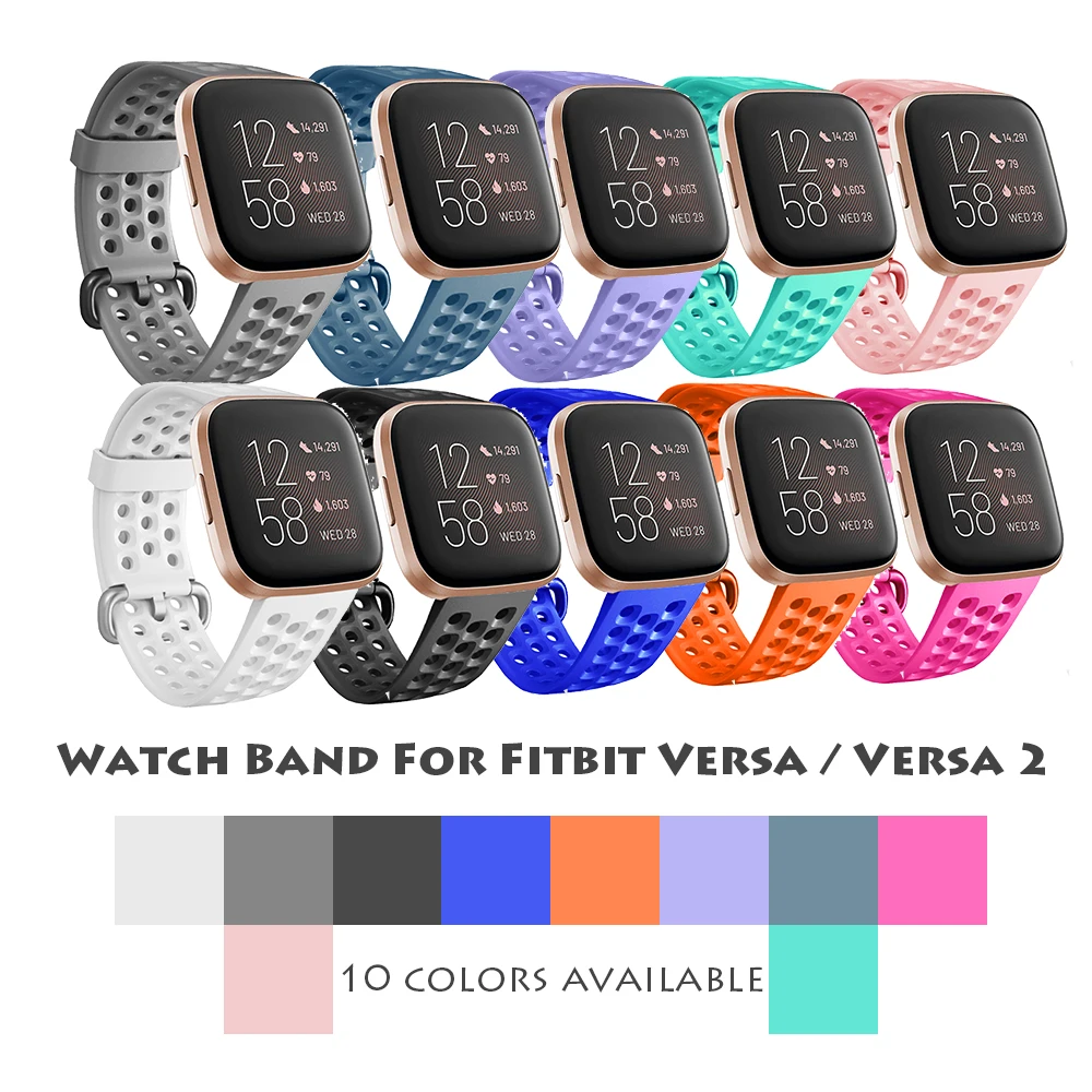 

Baaletc For Fitbit Versa/Versa 2 Ventilation Holes WristBand Breathable Watch Strap with Air Holes for Fitbit Versa 2 Bracelet