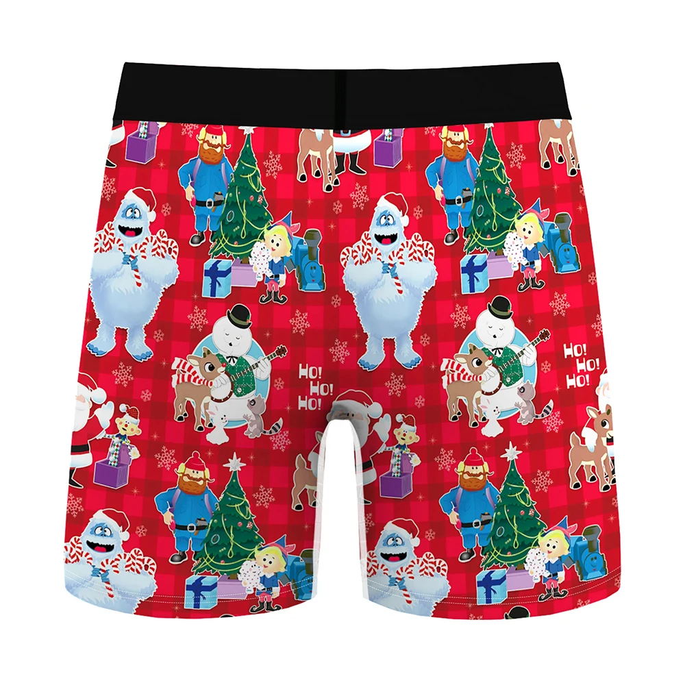 Novelty Christmas Gifts For Him Boyfriend Husband Men Printed Trunks Shorts Elastic Waistband 3D Pouch Underwear Sleep Bottoms