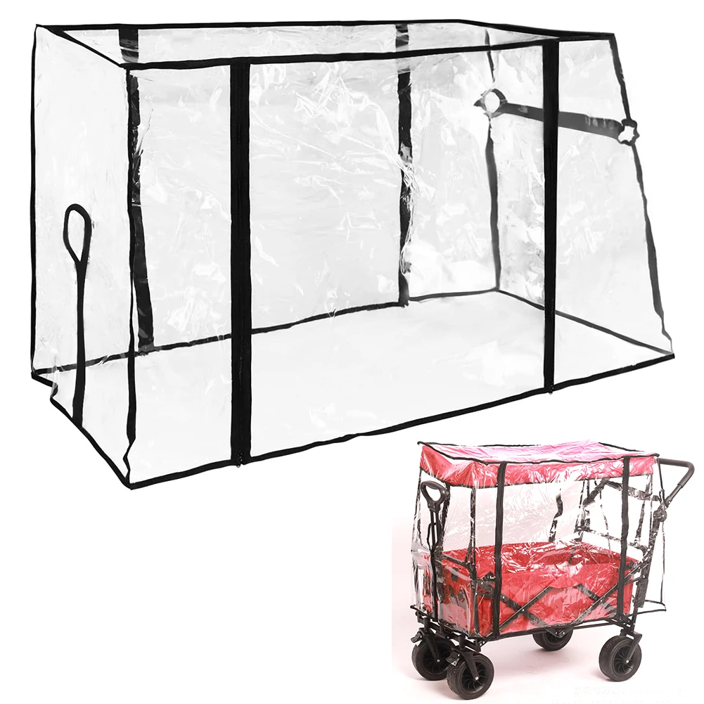 

New High Quality Rain Cover Waterproof Cover Outdoor Campervan PVC With Double Zips Folding Trolley Cart Garden Picnic
