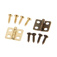 40pcs 1312mm mini cabinet drawer door furniture butt hinges 4 holes jewelry boxes furniture hardware
