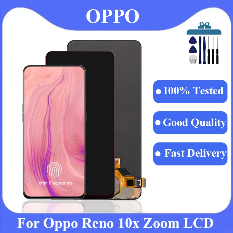 Оригинальный ЖК-дисплей для Oppo Reno 10x Zoom CPH1919 PCCM00 ЖК-дисплей для Reno10X Zoom кодирующий преобразователь сенсорного экрана в сборе